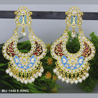 Mahavir Gold Plated Designer Dangler Earrings - MIJ 1446 E-RING
