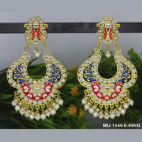 Mahavir Gold Plated Designer Dangler Earrings - MIJ 1446 E-RING