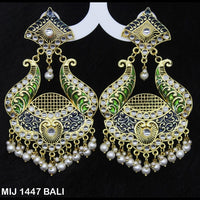 Mahavir Gold Plated Designer Dangler Earrings - MIJ 1447 BALI