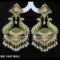 Mahavir Gold Plated Designer Dangler Earrings - MIJ 1447 BALI