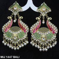 Mahavir Gold Plated Designer Dangler Earrings - MIJ 1447 BALI