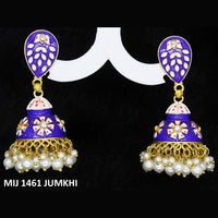 Mahavir Gold Plated Meenakari And Kundan Designer Jhumki Earrings - MIJ 1461 Jumkhi