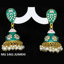 Mahavir Gold Plated Meenakari And Kundan Designer Jhumki Earrings - MIJ 1461 Jumkhi