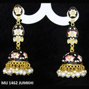 Mahavir Gold Plated Meenakari And Kundan Designer Jhumki Earrings - MIJ 1462 Jumkhi