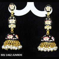 Mahavir Gold Plated Meenakari And Kundan Designer Jhumki Earrings - MIJ 1462 Jumkhi