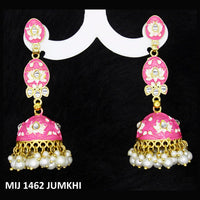 Mahavir Gold Plated Meenakari And Kundan Designer Jhumki Earrings - MIJ 1462 Jumkhi