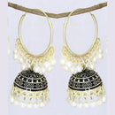 Mahavir Gold Plated Meenakari Jhumki Earrings