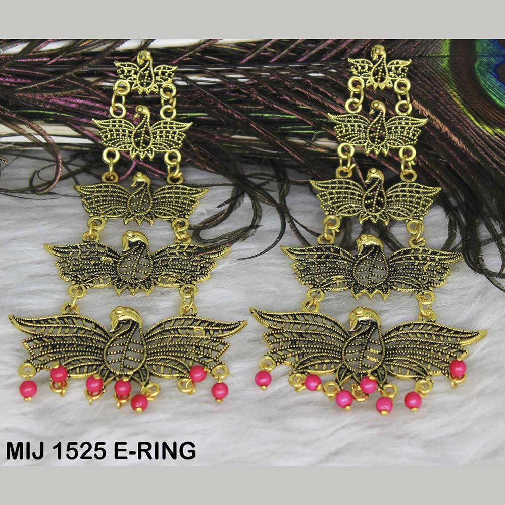 Mahavir Gold Plated Designer Dangler Earrings - MIJ 1525 E-RING