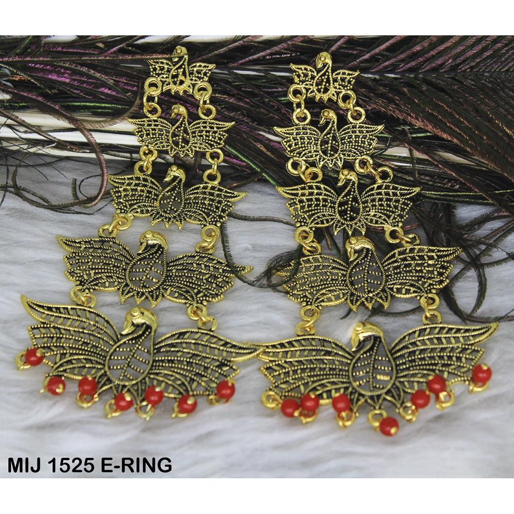 Mahavir Gold Plated Designer Dangler Earrings - MIJ 1525 E-RING