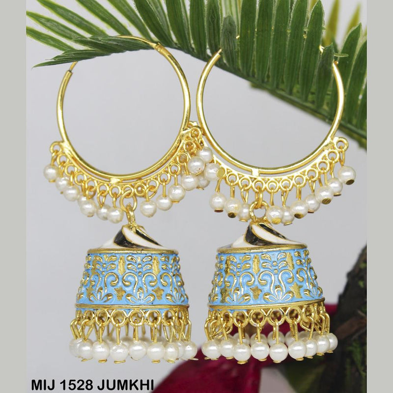 Mahavir Gold Plated Designer Jhumki Earrings - MIJ 1528 JUMKHI