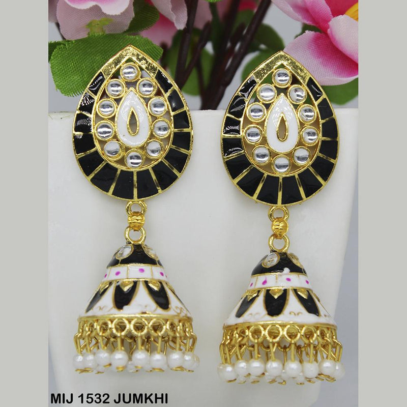 Mahavir Gold Plated Designer Jhumki Earrings - MIJ 1532 JUMKHI