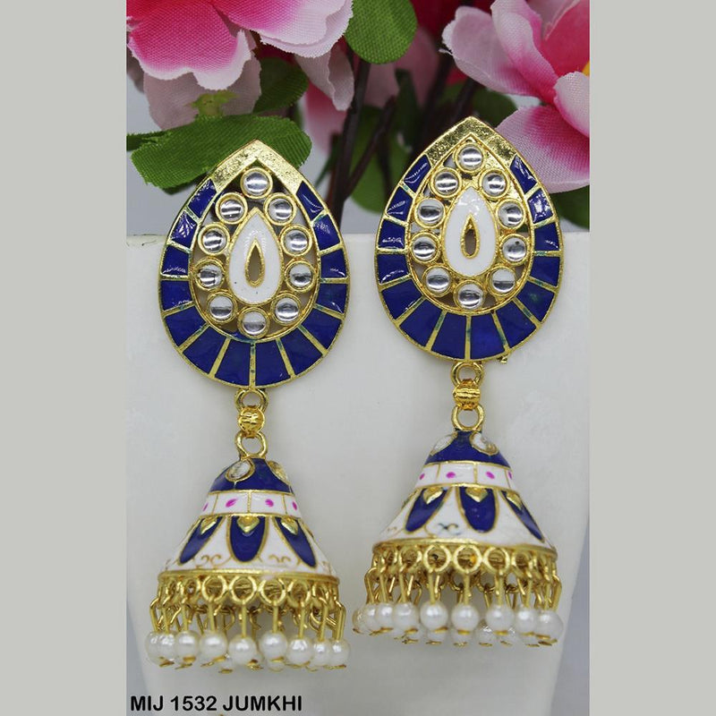 Mahavir Gold Plated Designer Jhumki Earrings - MIJ 1532 JUMKHI