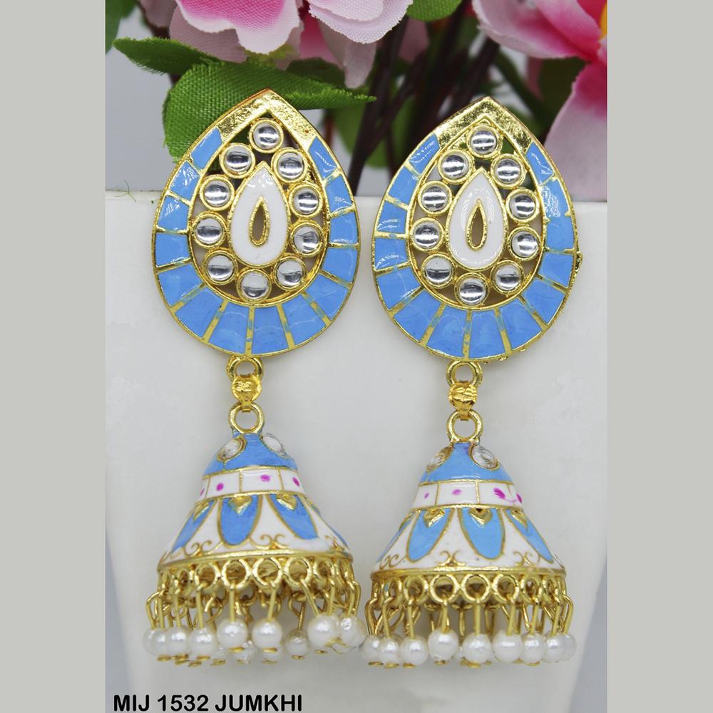 Mahavir Gold Plated Designer Jhumki Earrings - MIJ 1532 JUMKHI