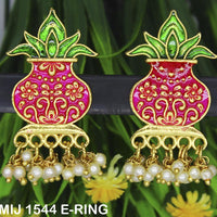 Mahavir Gold Plated Designer Dangler Earrings - MIJ 1544 E-RING