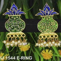 Mahavir Gold Plated Designer Dangler Earrings - MIJ 1544 E-RING