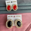 Mahavir Gold Plated Stud Earrings Combo