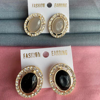 Mahavir Gold Plated Stud Earrings Combo