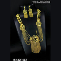 Mahavir Forming Gold Necklace Set   - MIJ Set 225