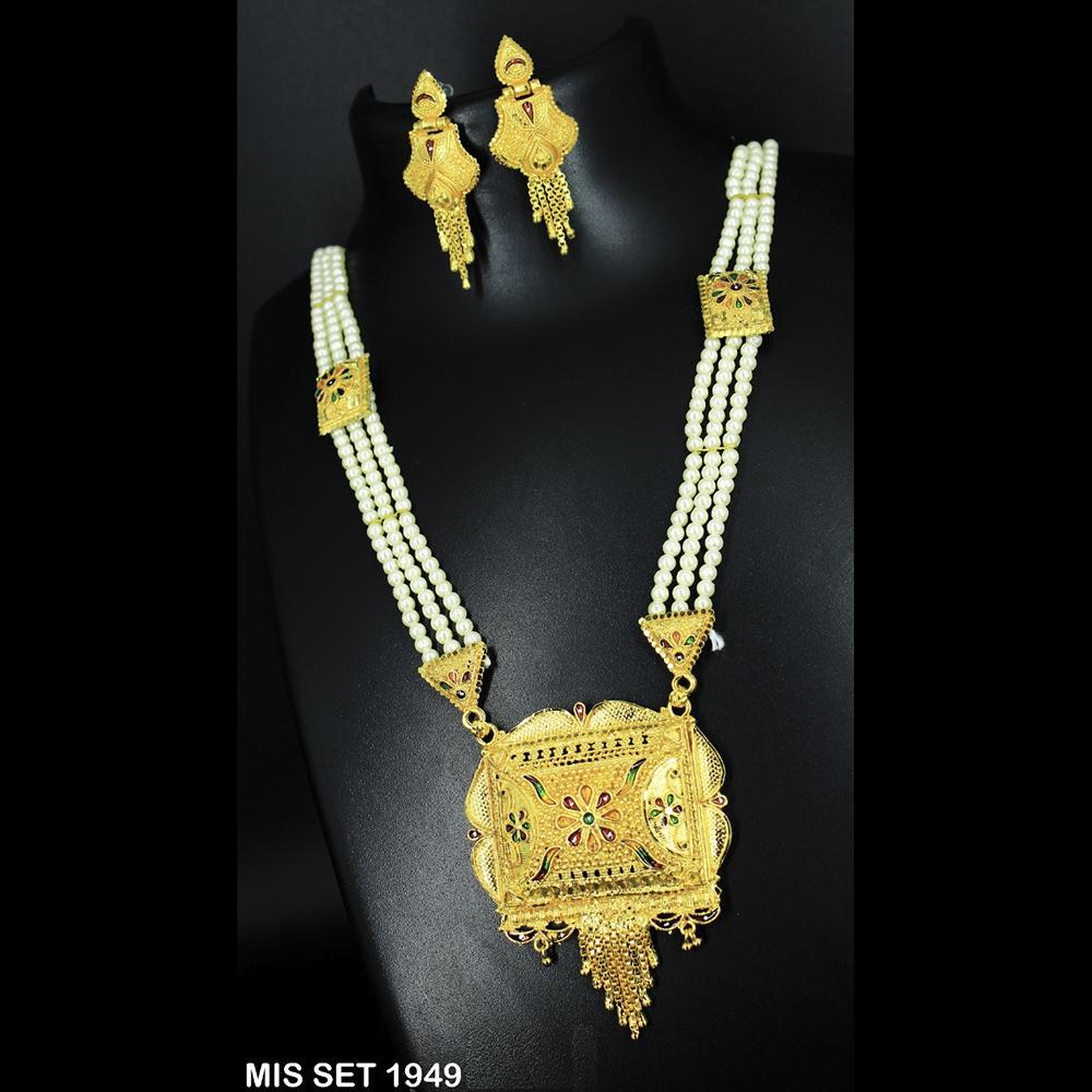 Mahavir Forming Gold Necklace Set - MIS 1949 SET