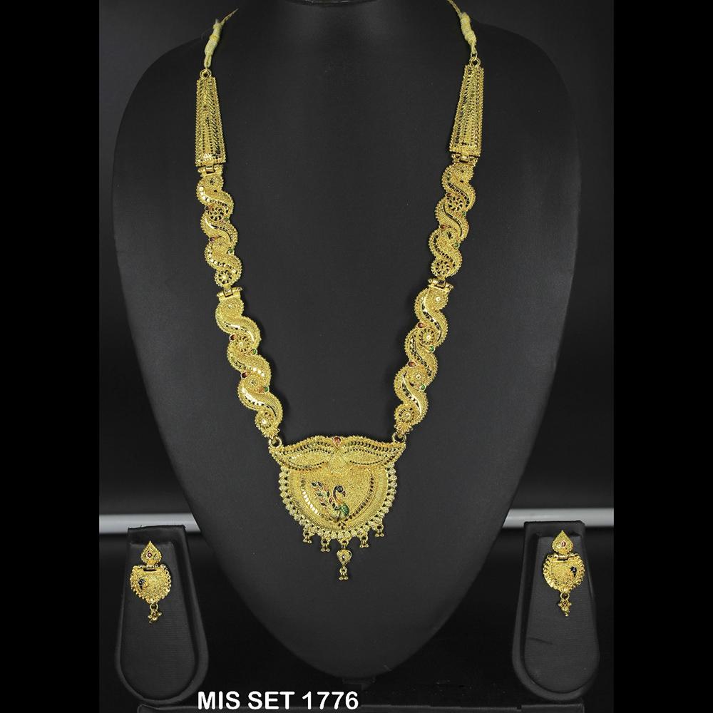 Mahavir Forming Gold Necklace Set - MIS SET 1776