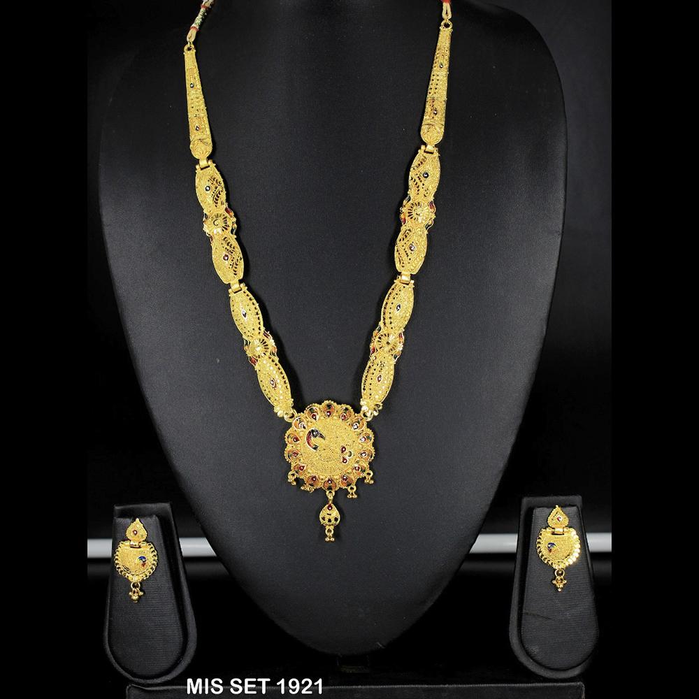 Mahavir Forming Gold Necklace Set - MIS SET 1921