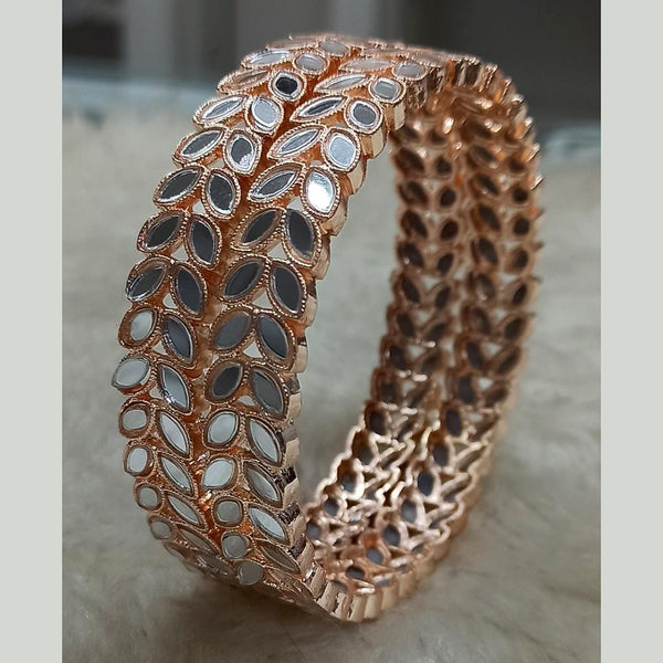 Manisha Jewellery Rose Gold Plated Mirror Bangles