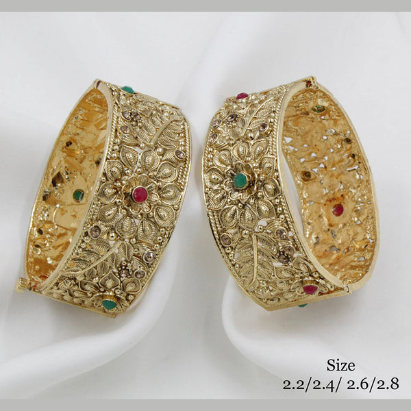 Manisha Gold Plated Austrian Stone Bangles Set