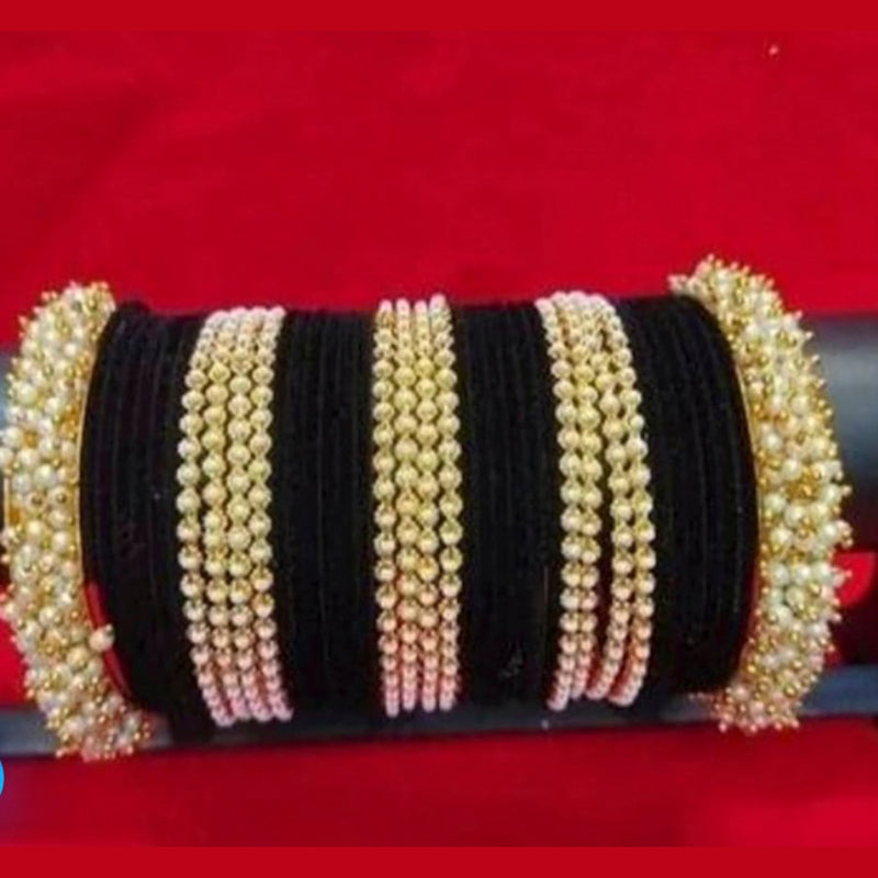 Manisha Jewellery Gold Plated Pearl Thread Bangles Set