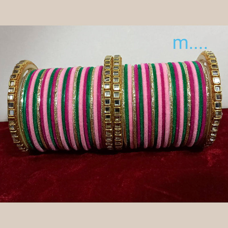 Manisha Jewellery Gold Plated Kundan Thread Bangles Set