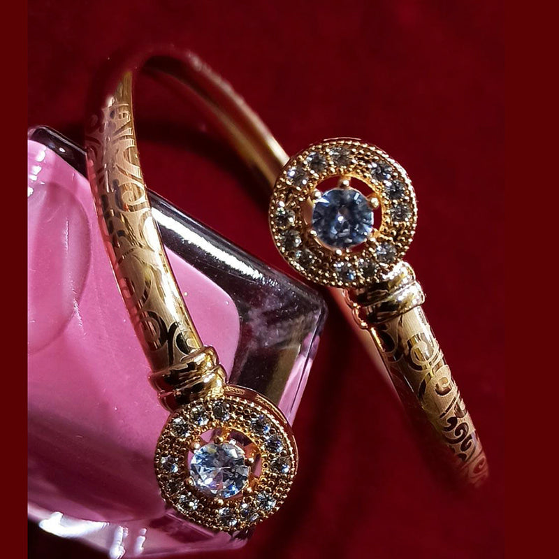 Manisha Jewellery Gold Plated Austrian Stone Adjustable kada
