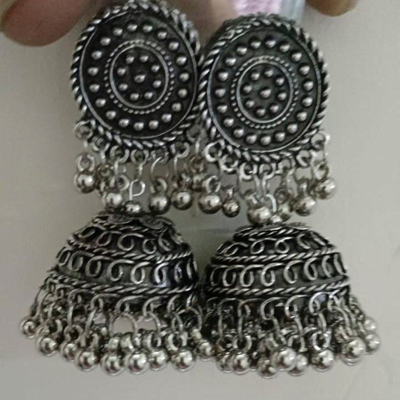 Manisha Jewellery Oxidised Plated Jhumkis Earrings