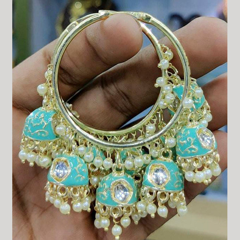 Bhavi Jewels Meenakari Jhumki Earrings
