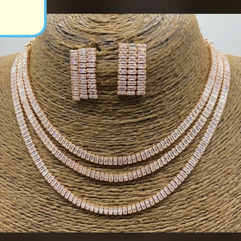 Manisha Jewellery American Diamond Necklace Set