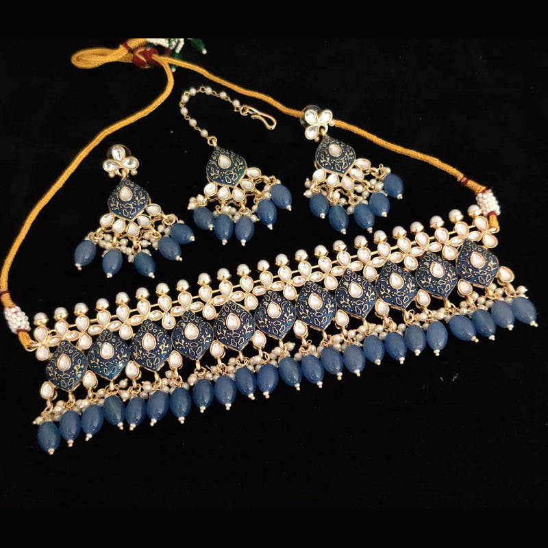 Manisha Jewellery Kundan Stone & Meenakari Necklace Set