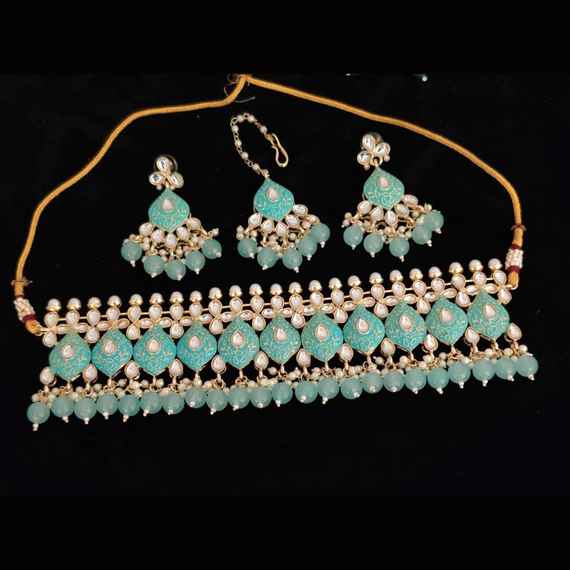 Manisha Jewellery Kundan Stone & Meenakari Necklace Set