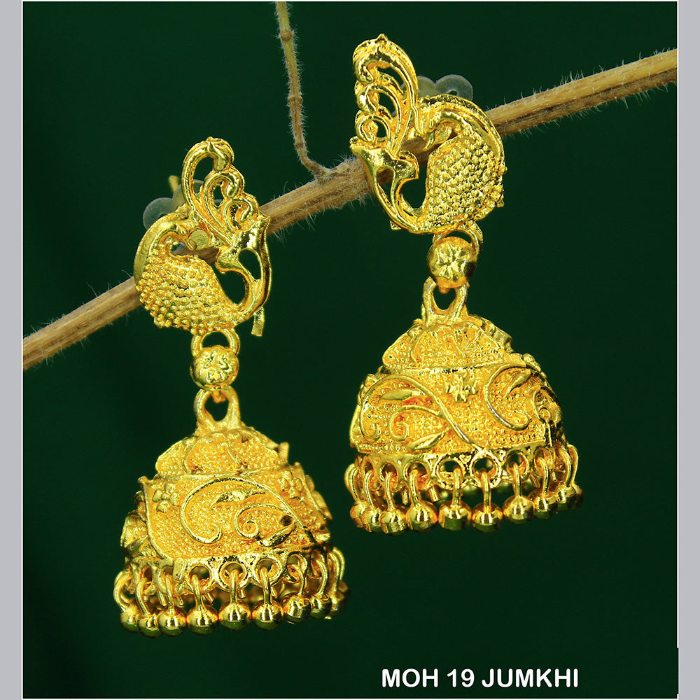 Mahavir Dye Gold Jhumki Earrings