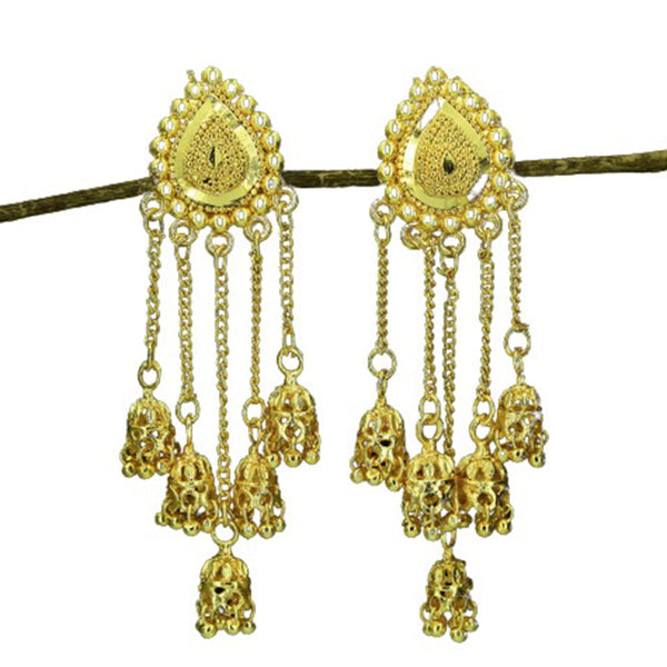 Mahavir Gold Plated Dangler Earrings