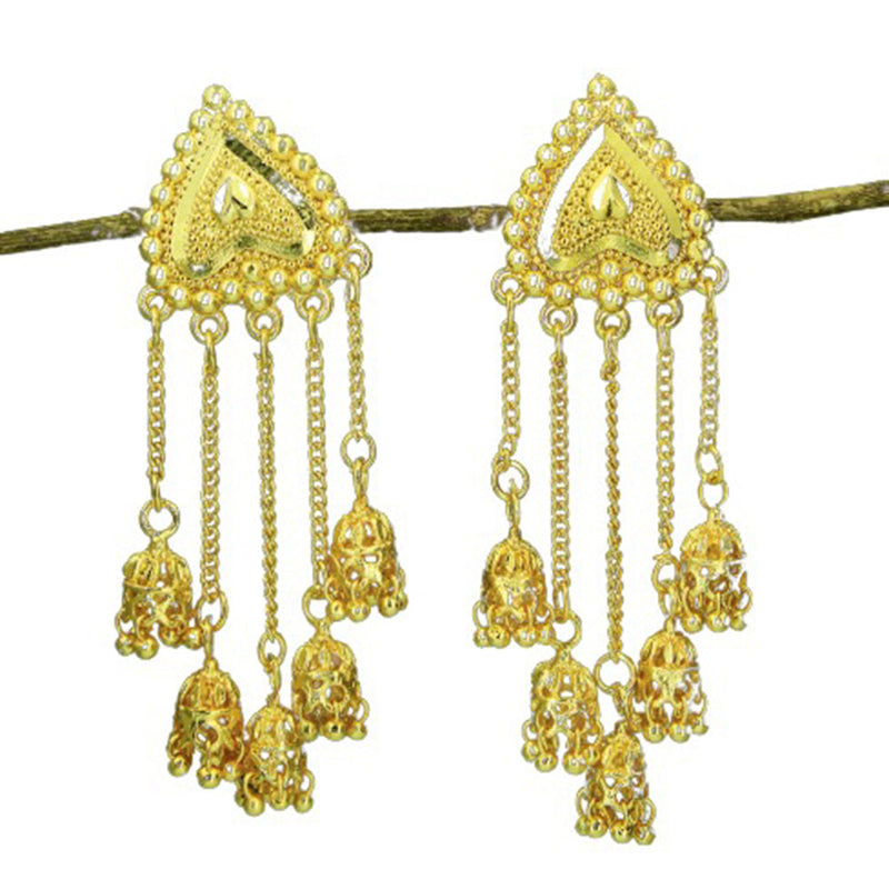 Mahavir Gold Plated Dangler Earrings