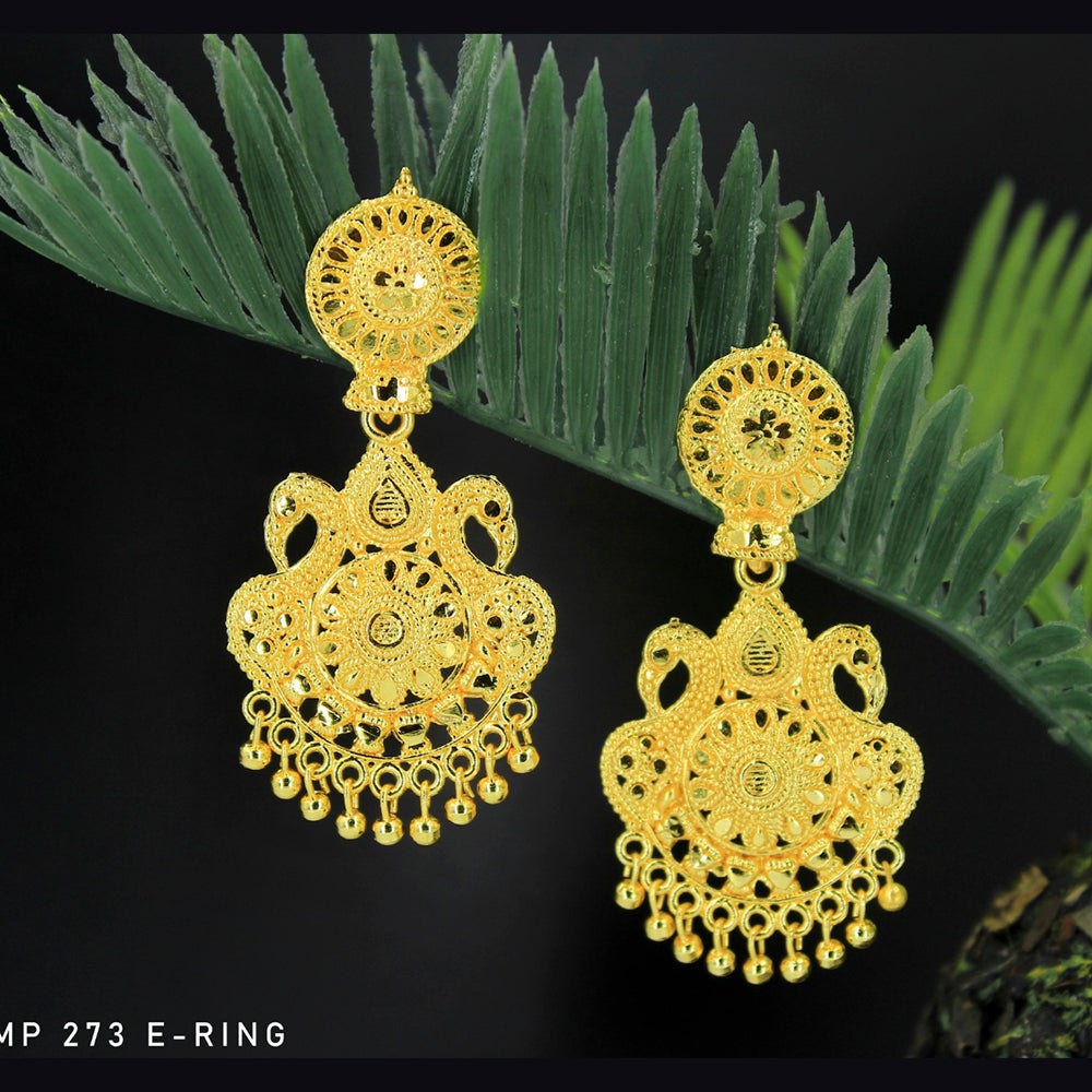 Mahavir Forming Gold Plated Dangler Earrings  - MP 273 E Ring