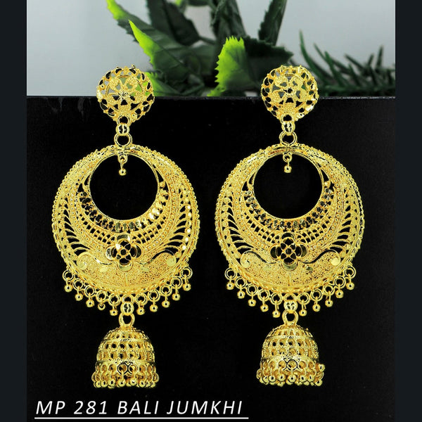 Mahavir Forming Gold Plated Dangler Earrings  - MP 281 Bali Jumkhi
