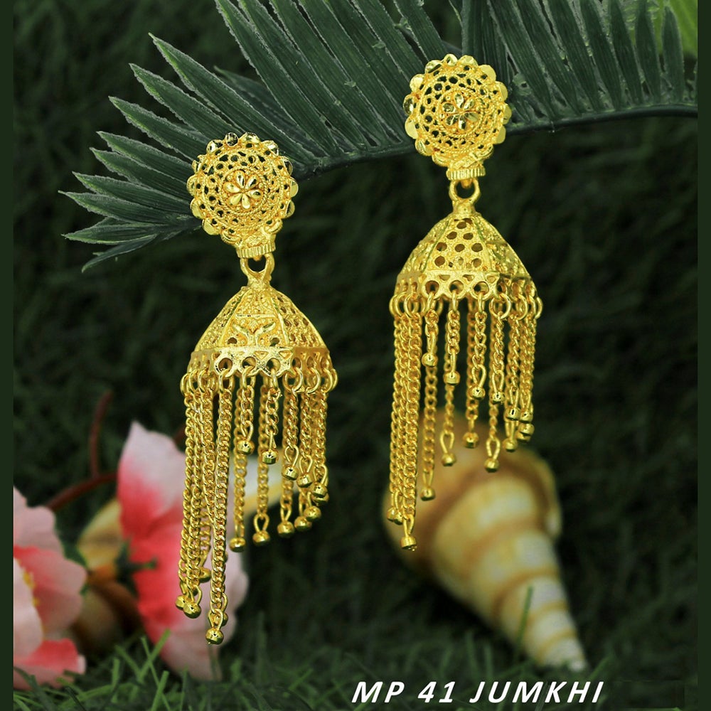 Mahavir Forming Gold Plated Jhumki Earrings  - MP 41 Jumkhi