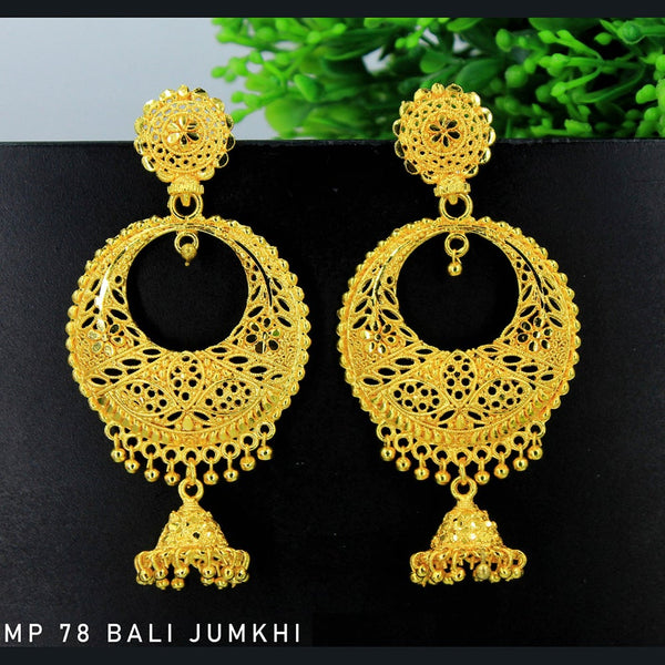 Mahavir Forming Gold Plated Dangler Earrings  - MP 78 Bali Jumkhi