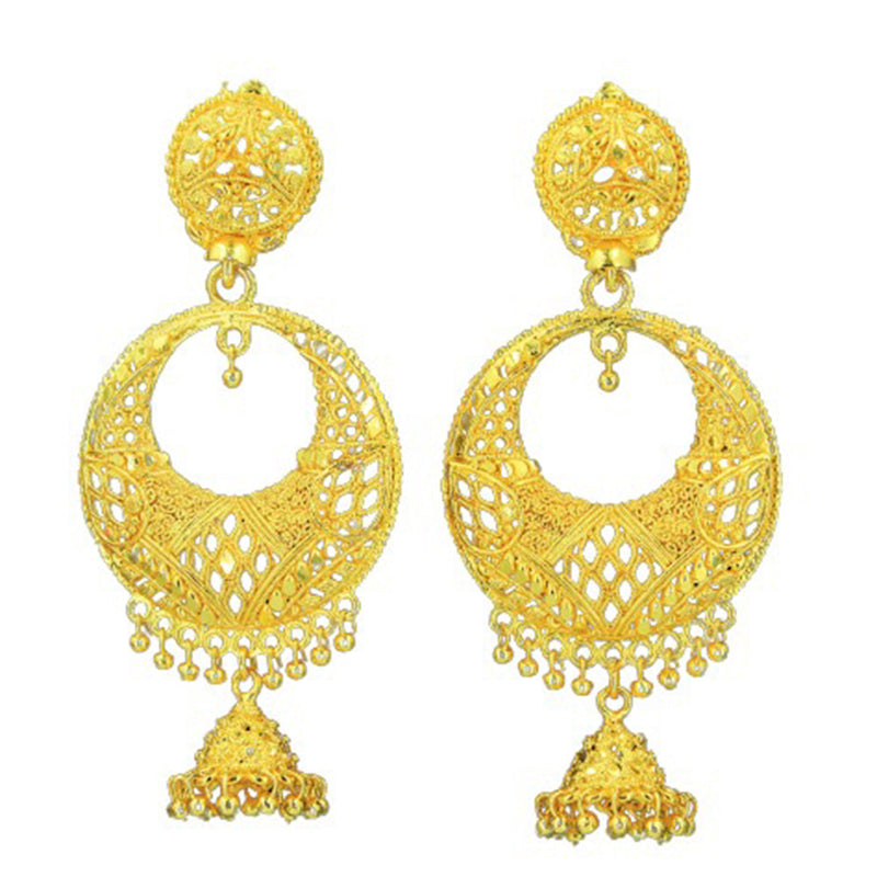 Mahavir Gold Plated Dangler Earrings