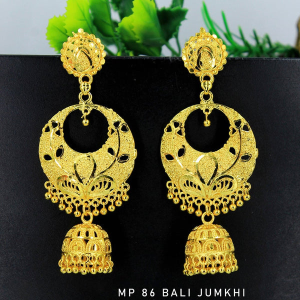 Mahavir Forming Gold Plated Dangler Earrings  - MP 86 Bali Jumkhi