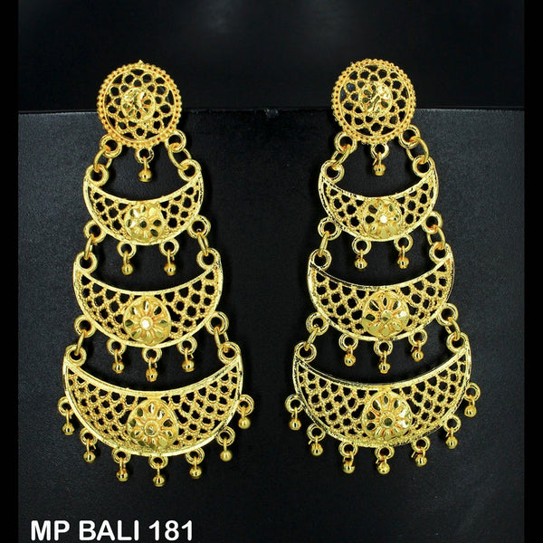Mahavir Forming Gold Plated Dangler Earrings  - MP Bali 181