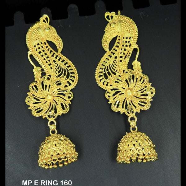 Mahavir Forming Gold Plated Jhumki Earrings  - MP E RING 160