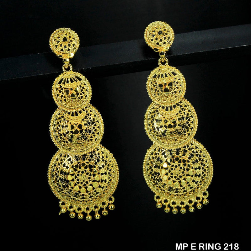 Mahavir Forming Gold Plated Dangler Earrings  - MP E Ring 218