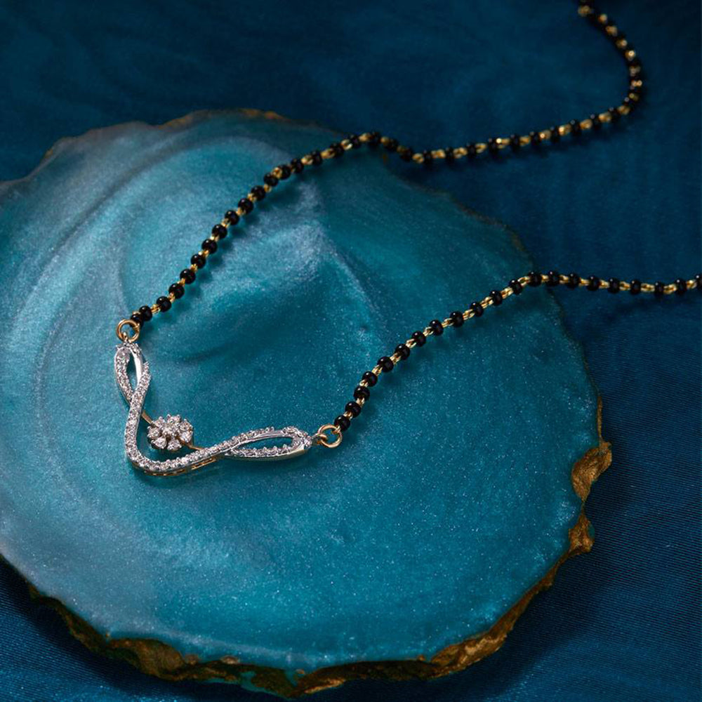 AV Universal Gold Plated Austrian Stone Fancy Manglasutra For Women