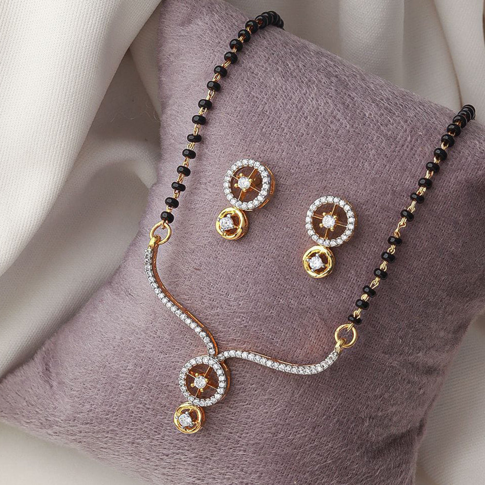 AV Universal Gold Plated Austrian Stone Fancy Manglasutra For Women