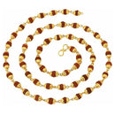 Martina Jewels Pack Of 6 raditional Gold Plated Rudraksha Mala for Men